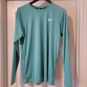 NWT Nike Swim Dri-Fit Long Sleeve T-Shirt, Medium, Aqua